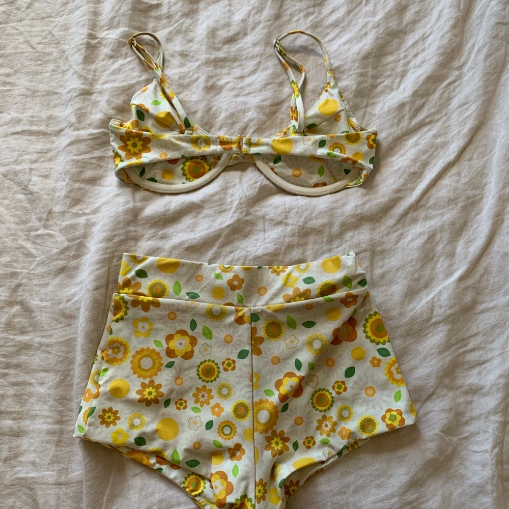 🌼Retro print Swim Suit Inner Relm S/XS🌼 - Picture 4 of 10